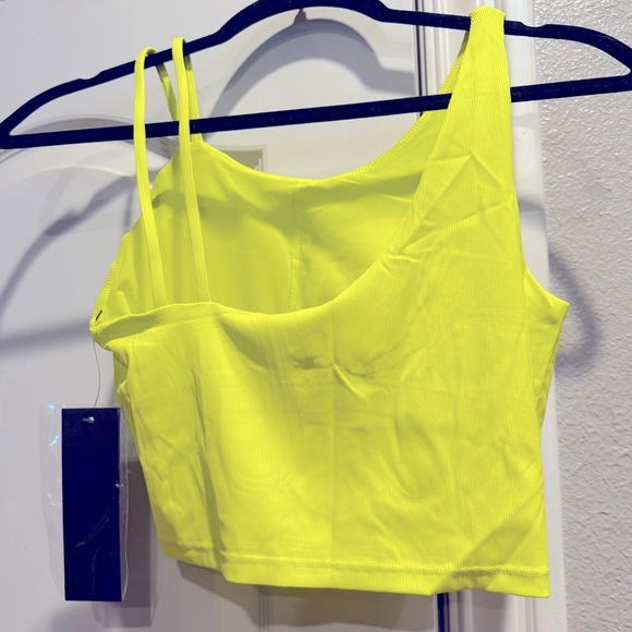 NWT Mono B ribbed bralette in highlighter yellow - Picture 2 of 3